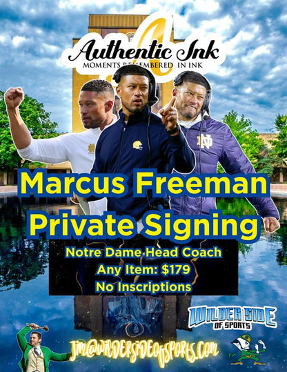 PRE ORDER MARCUS FREEMAN SIGNED NOTRE DAME FULL SIZE REPLICA HELMET
