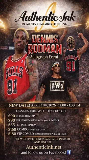DENNIS RODMAN INSCRIPTION TICKET - 4/11 - TOLEDO